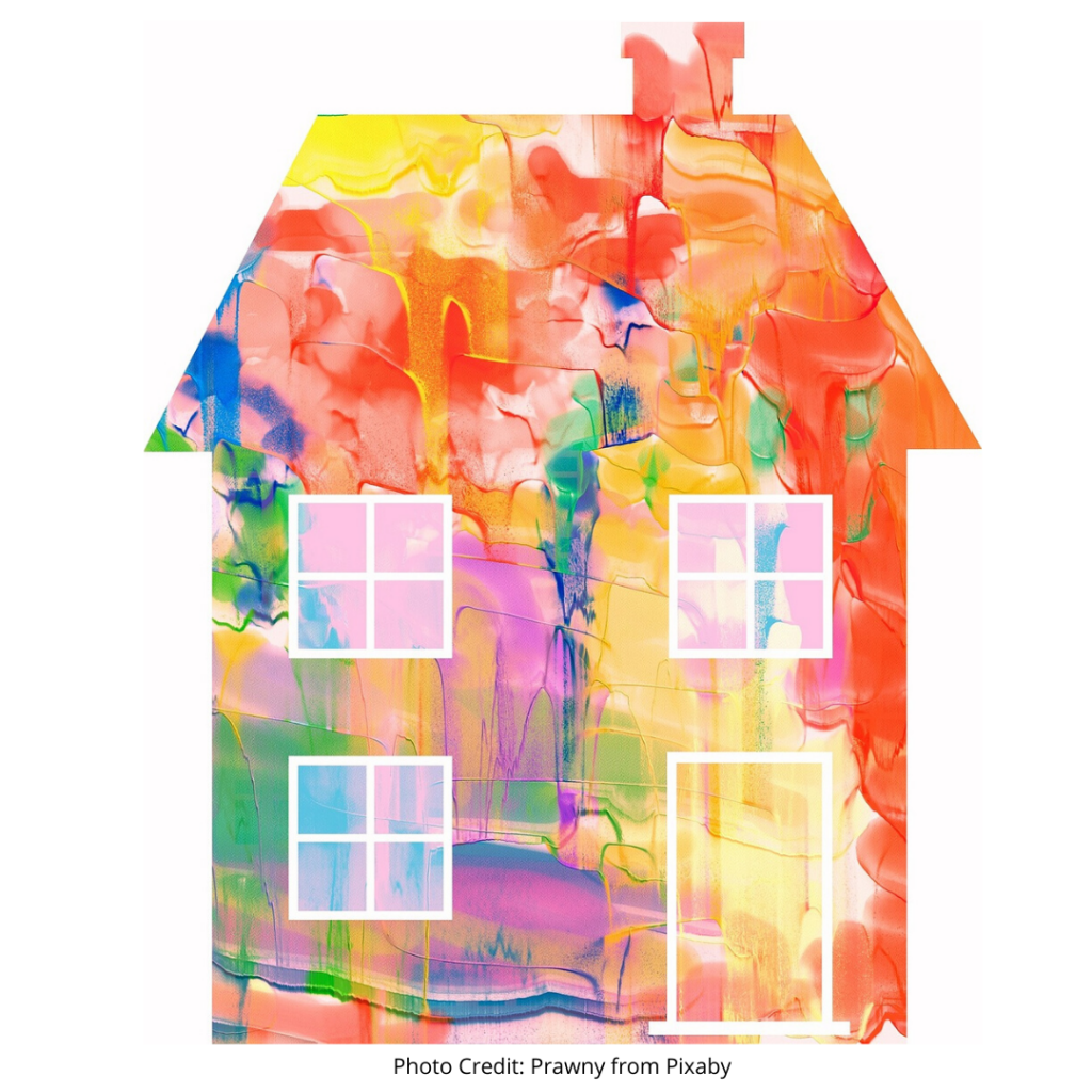 watercolor house
